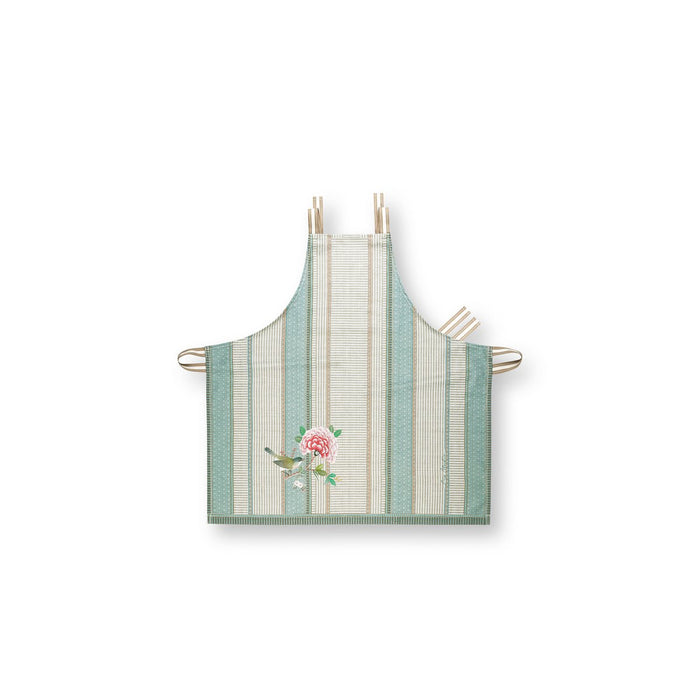 Apron Blushing Birds Blue 85x88cm