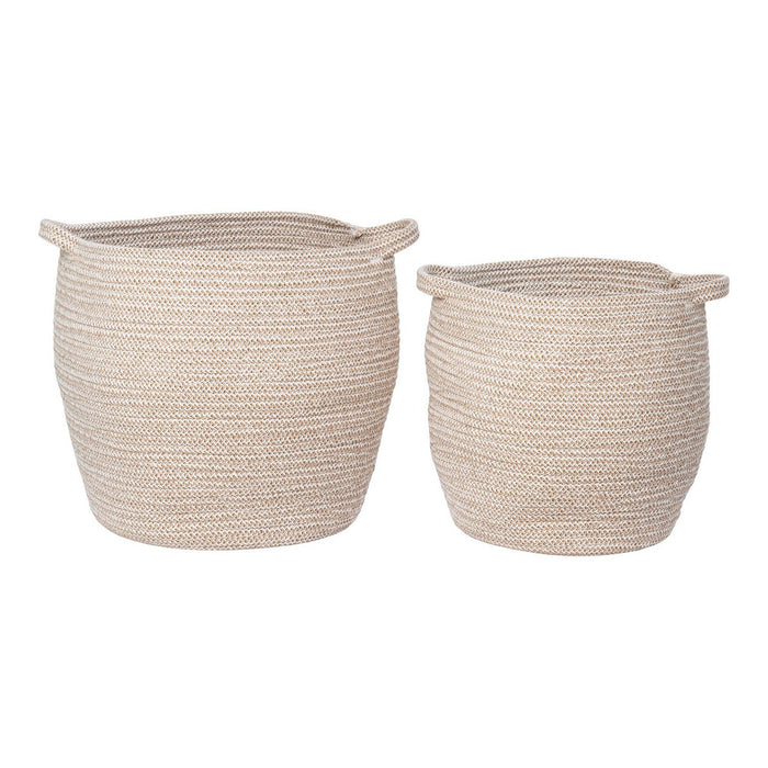 Lamas Basket - Panier, coton, beige, lot de 2