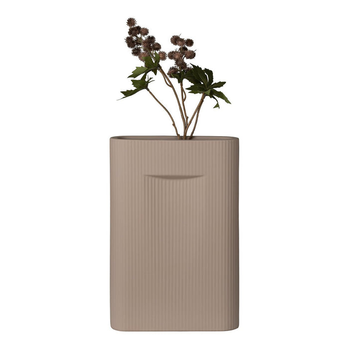 Vase - Ceramic vase, brown, 24x8.5x35.5 cm