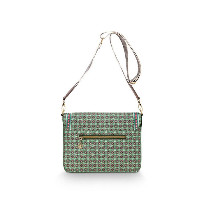 Cross Body Flap Clover Green 25x7x20cm