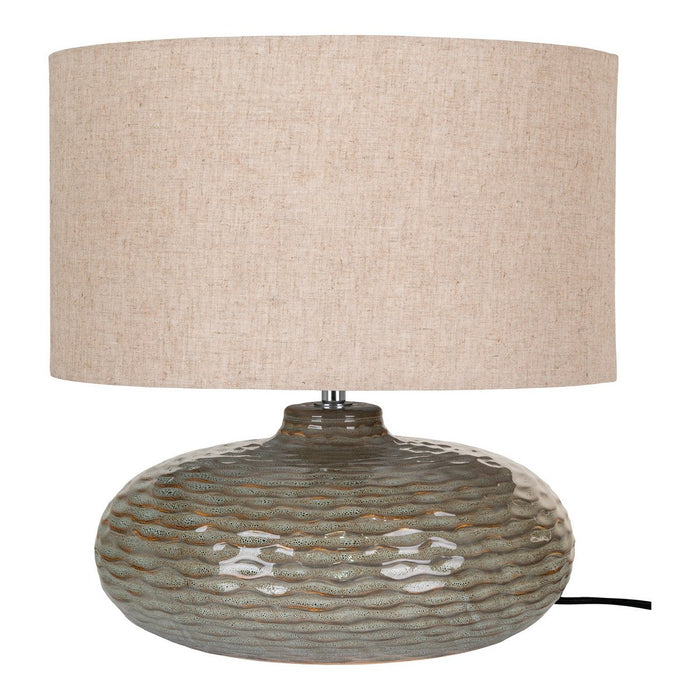 Oldham Table Lamp - Oldham Table Lamp, green ceramic with lampshade