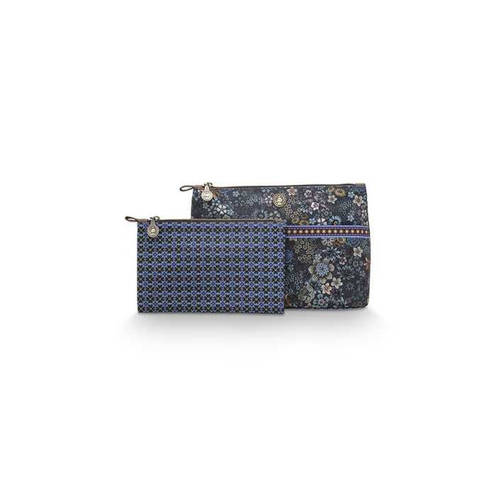 Cosmetic Bag Combi Tutti i Fiori Blue 26x18x7.5cm/22x13x1cm