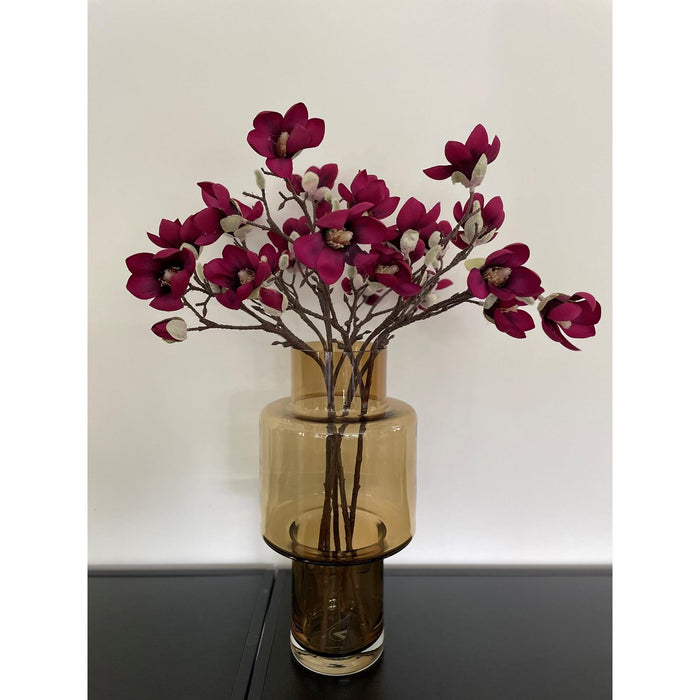 Kunstbloemen - Magnolia bloem Paars x8 -65cm