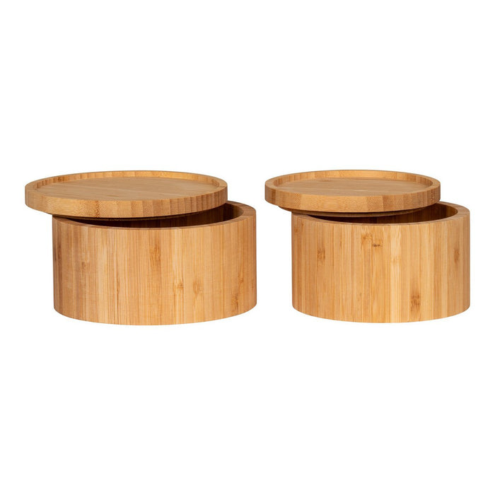 Chefalu Storage Box - Boîte de rangement, bambou, naturel, lot de 2