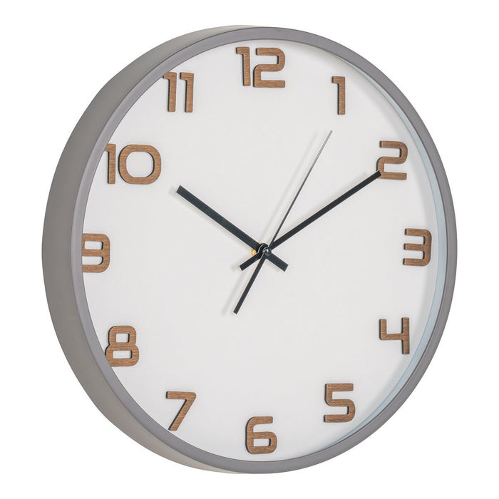 Greenwich Wall Clock - Horloge murale, gris, mouvement silencieux, ronde, ø35 cm