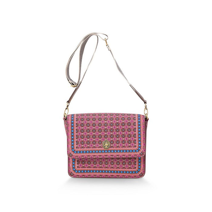 Cross Body Flap Small Clover Pink 19x6x16cm