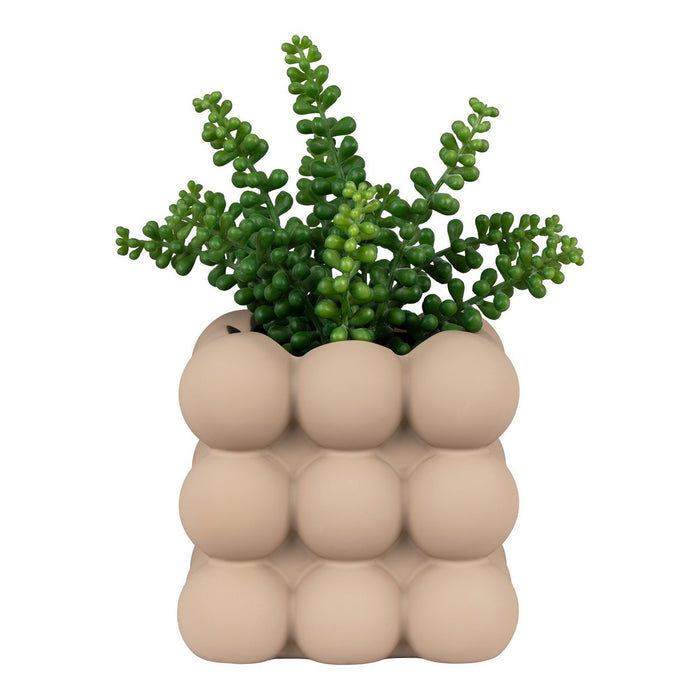 Flower pot - Flower pot in ceramic, brown, 13.5x13.5x13 cm