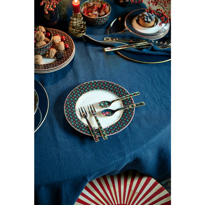 Set/4 Spoons Enamelled Berry Blues 14.5cm