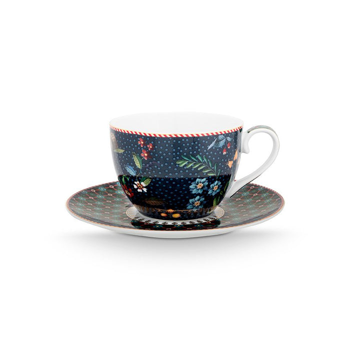 Set/2 Cups and Saucers Berry Blues 280ml