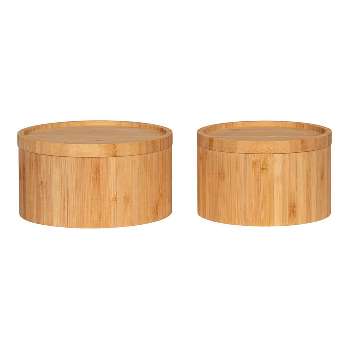 Chefalu Storage Box - Boîte de rangement, bambou, naturel, lot de 2