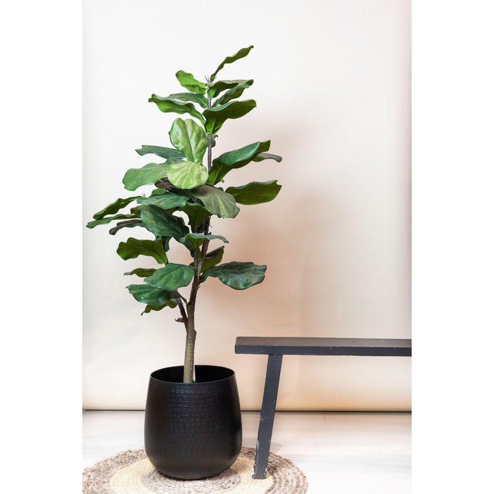 Kunstplant - Ficus Lyrata - Tabaksplant - 125 cm