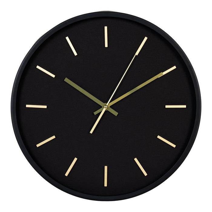 Camden Wall Clock - Horloge murale, noire, mouvement silencieux, ronde, ø35 cm