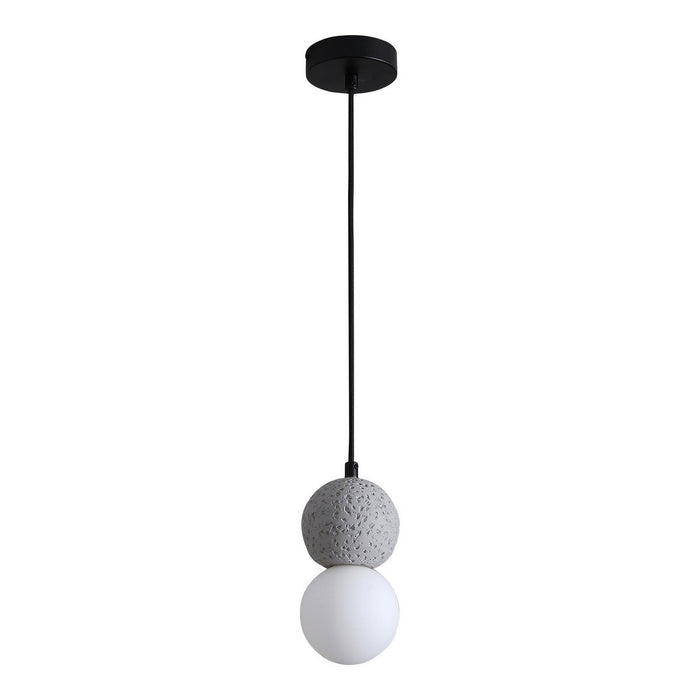 Leeds Hanger - Hanger in grey, spherical, fabric cord of 150 cm