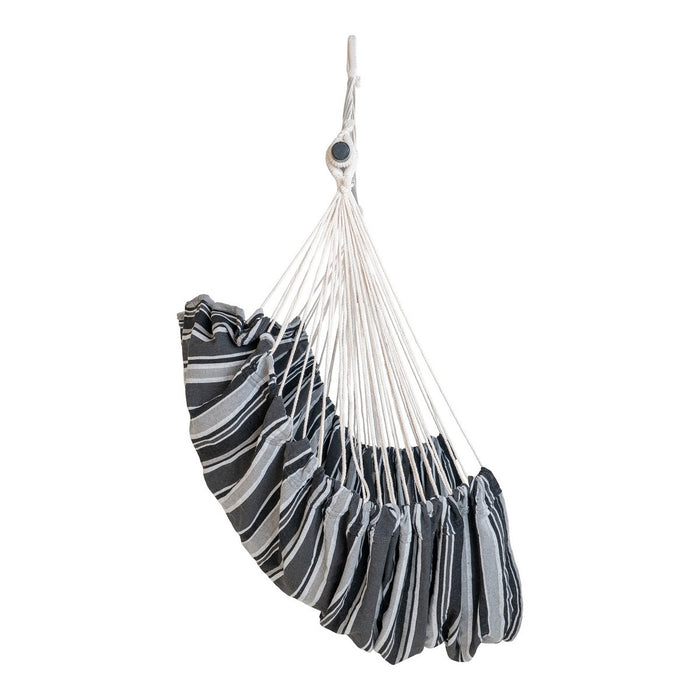 Lamia Hanging Chair - Chaise suspendue, polyester/coton, mélèze, noir/gris/blanc