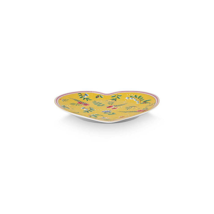 Set/2 Heart Shape Plates La Majorelle Yellow 21.5cm