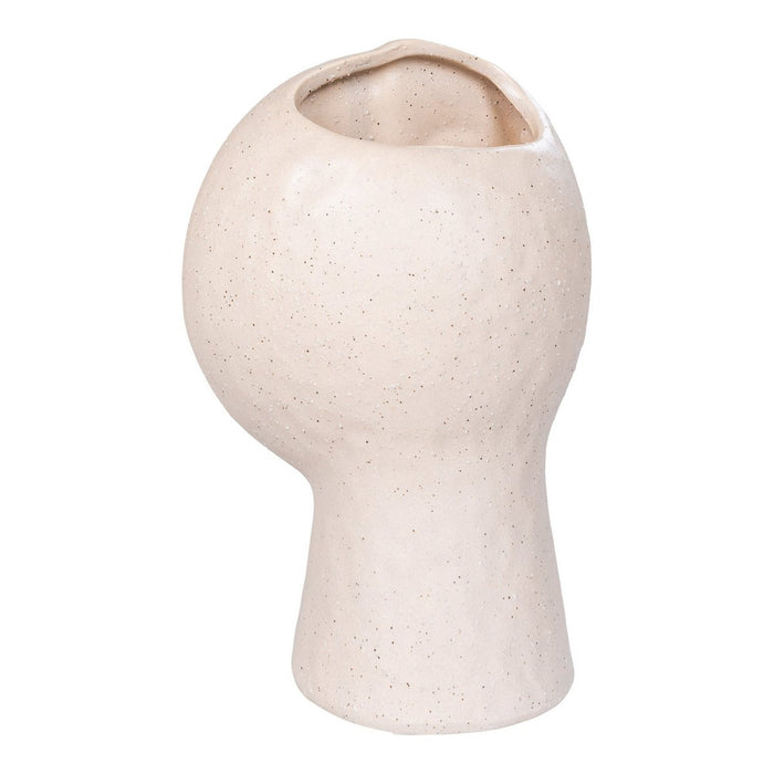 Vase - Vase, céramique, beige, 12x7,5x17,5 cm