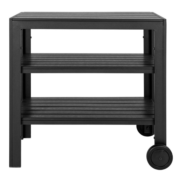 Taormina Tea Trolley - Chariot à thé, aluminium/non bois, noir, 3 étagères