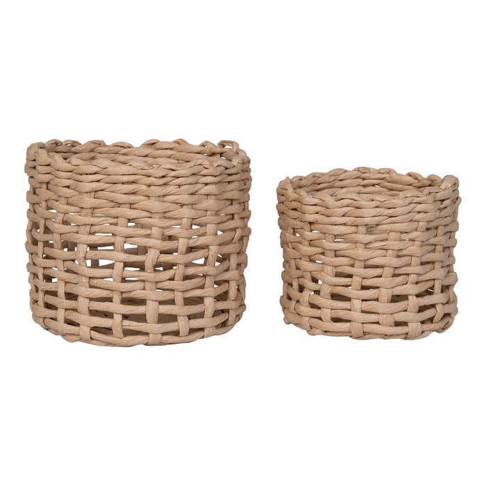 Penela Basket - Panier, papier, marron clair, lot de 2