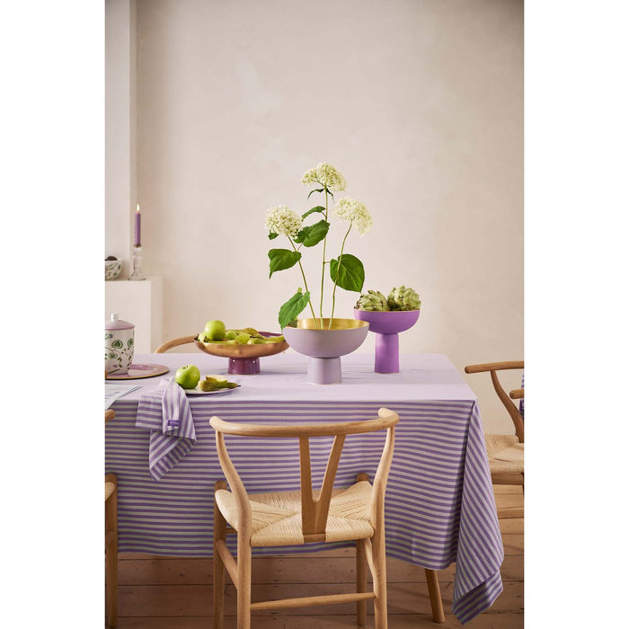 Table Cloth Stripes Lilac