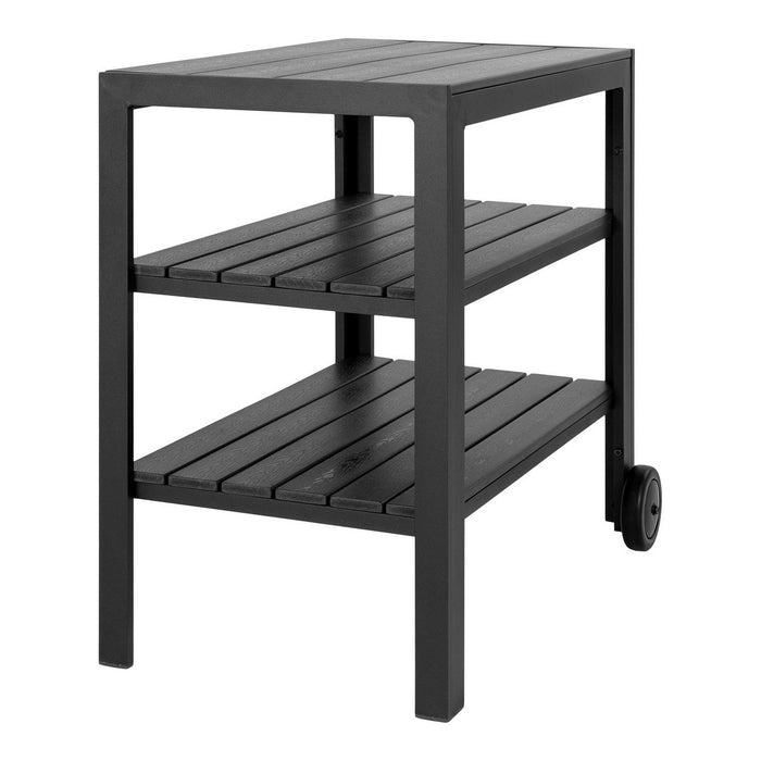 Taormina Tea Trolley - Chariot à thé, aluminium/non bois, noir, 3 étagères