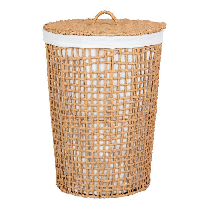 Pomal Laundry Basket - Panier à linge, papier, marron clair/blanc, ø42x56 cm