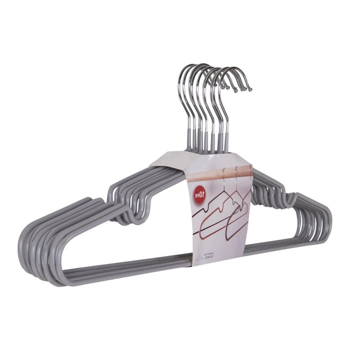 Mass Hangers - Metal hangers with gray coating S/10