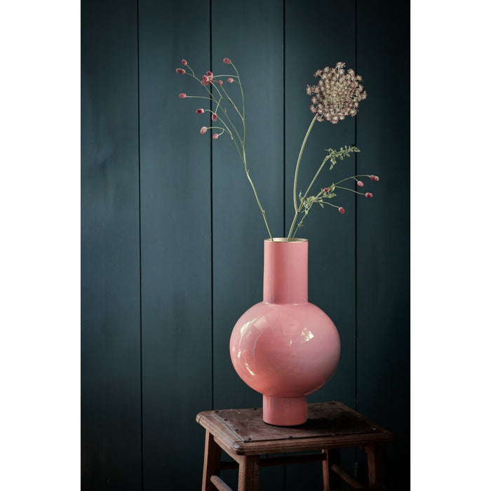 Vase Metal Medium Pink  24x40cm