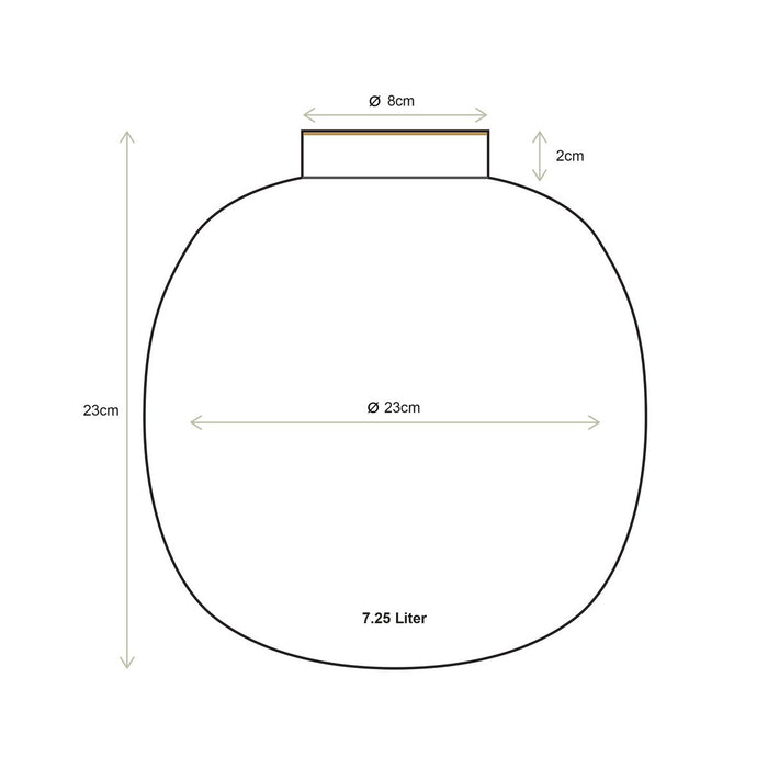 Vaas Metaal Lichtblauw 23cm