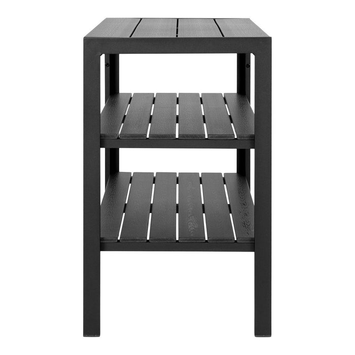 Taormina Tea Trolley - Chariot à thé, aluminium/non bois, noir, 3 étagères