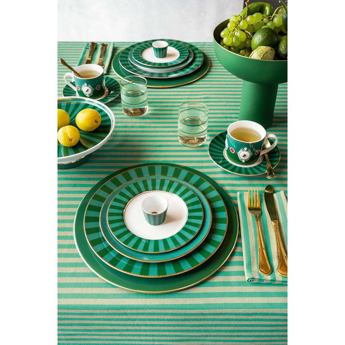 Mini Cake Tray o/f Love Birds Stripes Emerald-Green 24cm