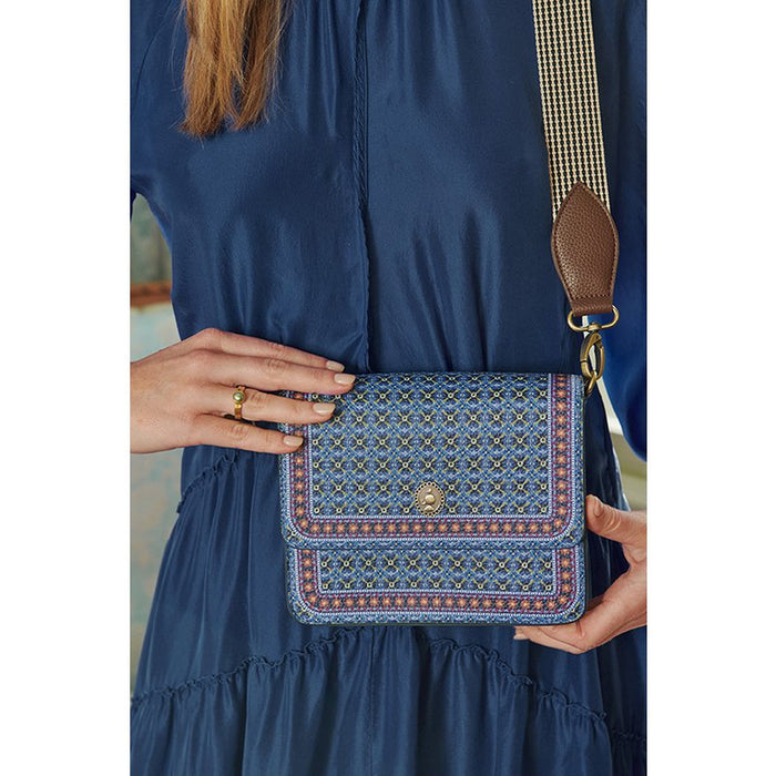 Cross Body Flap Small Clover Blue 19x6x16cm