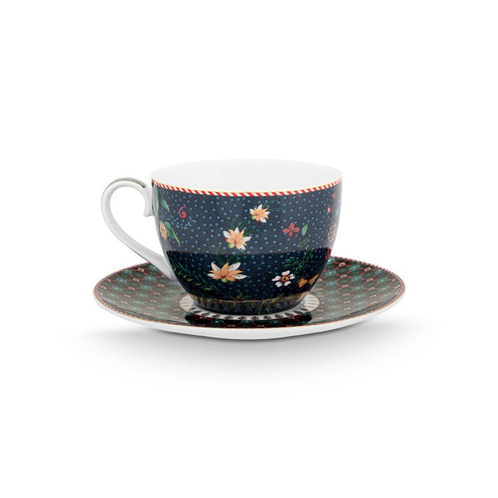 Set/2 Cups and Saucers Berry Blues 280ml