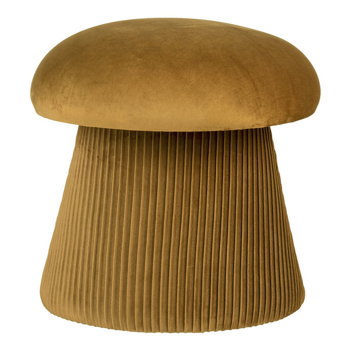 Hampton Pouf - Pouf en velours, ocre, ø41x39 cm