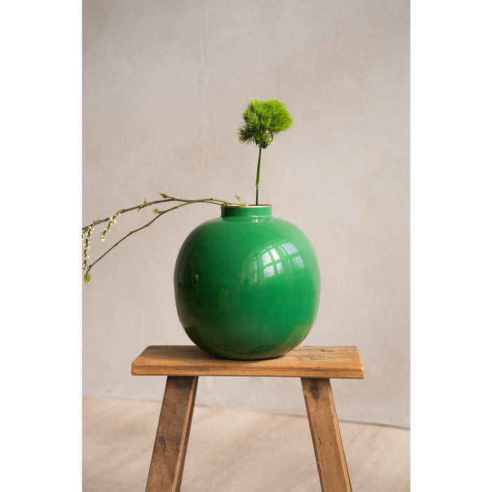 Vase Metal Green 23cm