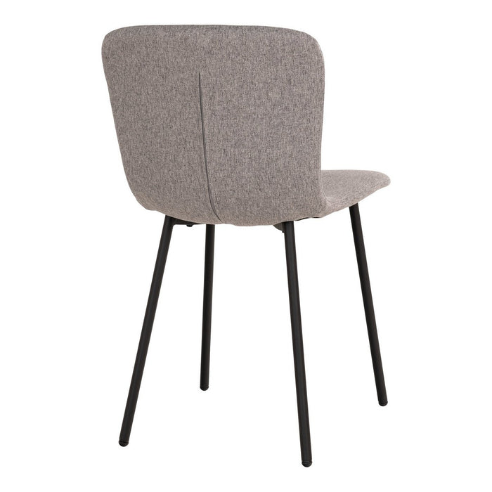 Halden Dining Chair - Chaise de salle à manger, gris clair avec pieds noirs - lot de 2