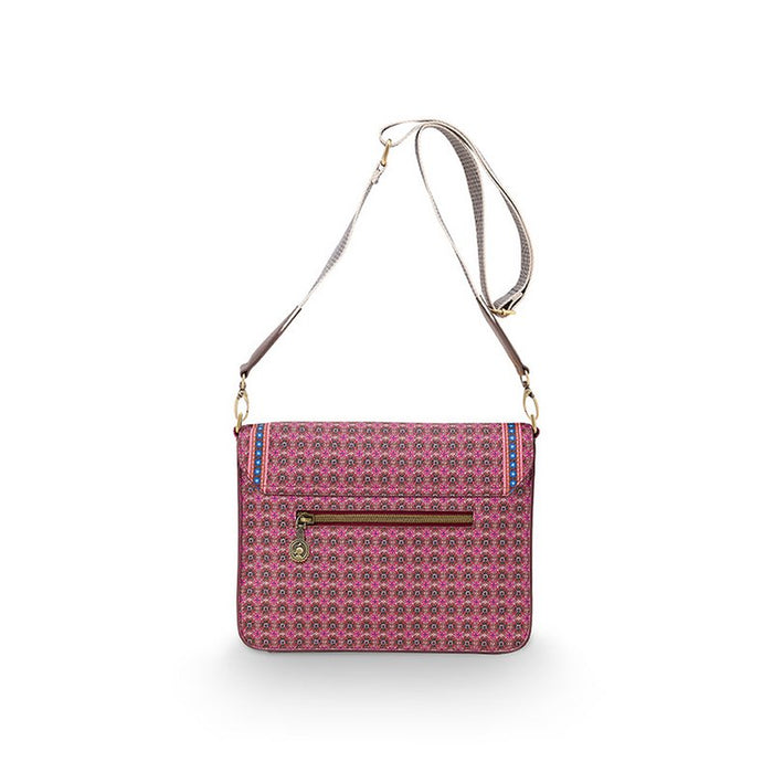 Cross Body Flap Clover Pink 25x7x20cm