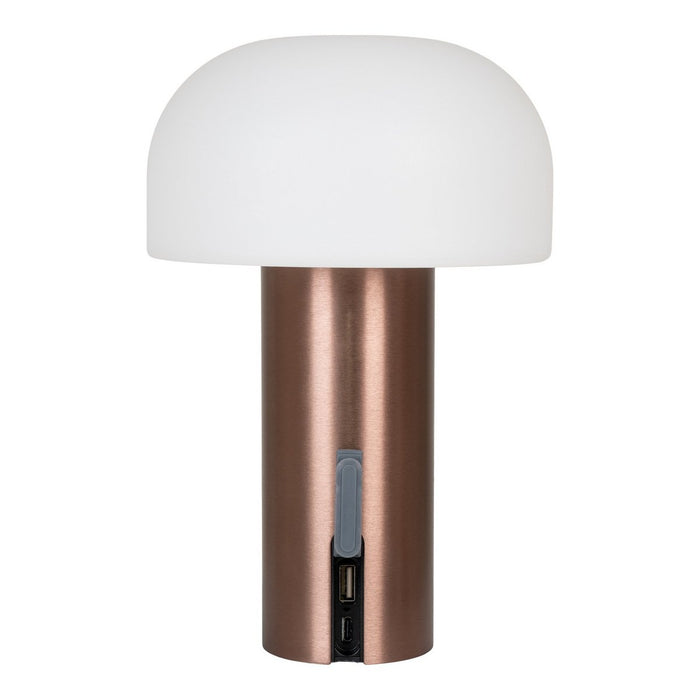 Soham LED Lamp - Lamp, rechargeable, white/copper