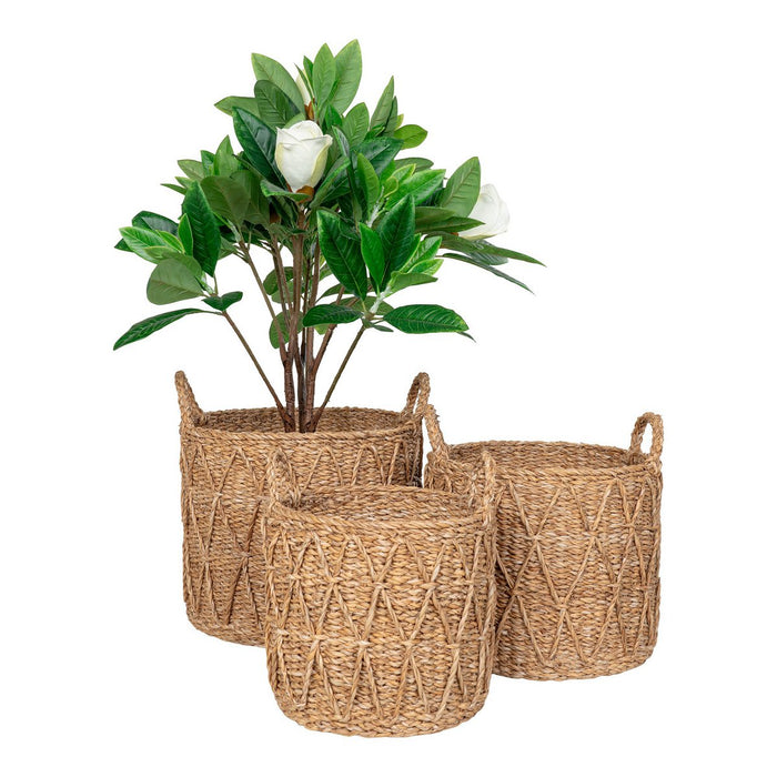 Krabi Basket - Panier, jonc de mer, naturel, lot de 3