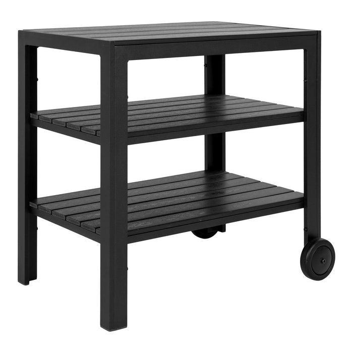 Taormina Tea Trolley - Chariot à thé, aluminium/non bois, noir, 3 étagères