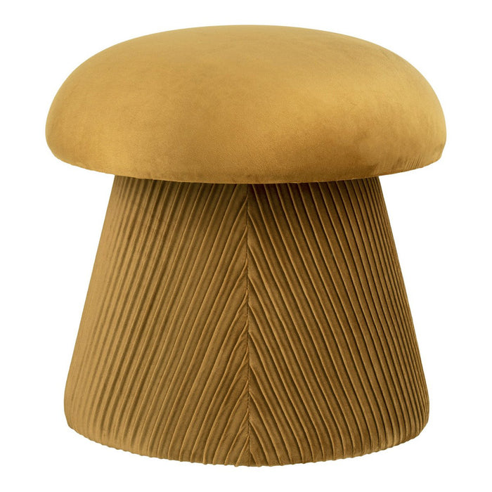 Hampton Pouf - Pouf en velours, ocre, ø41x39 cm