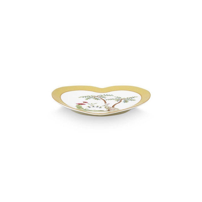 Set/2 Heart Shape Plates La Majorelle Yellow 21.5cm