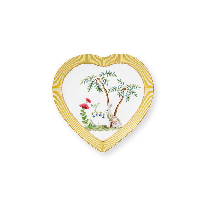 Set/2 Heart Shape Plates La Majorelle Yellow 21.5cm