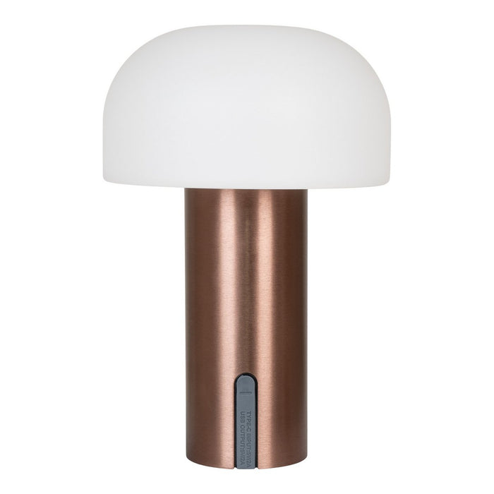 Soham LED Lamp - Lamp, rechargeable, white/copper