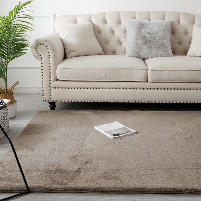 Fluffy Vloerkleed Taupe 160x230CM