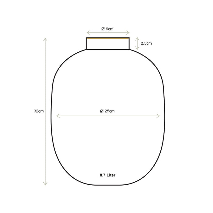 Vase Metal Ochre 32cm