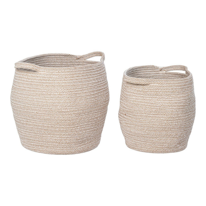 Lamas Basket - Panier, coton, beige, lot de 2