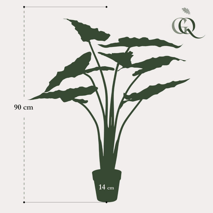 Kunstplant - Alocasia Frydek - Olifantsoor - 90 cm