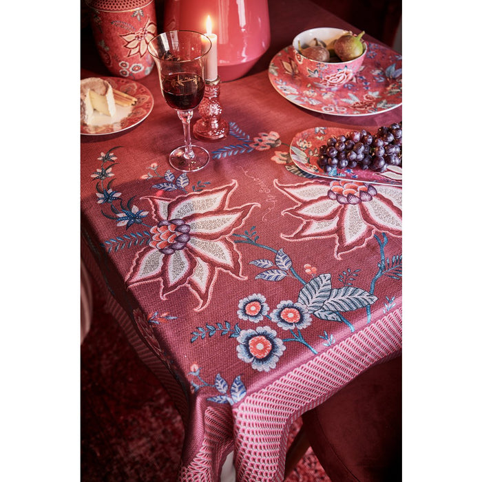 Table Cloth Flower Festival Dark Pink 140x180cm