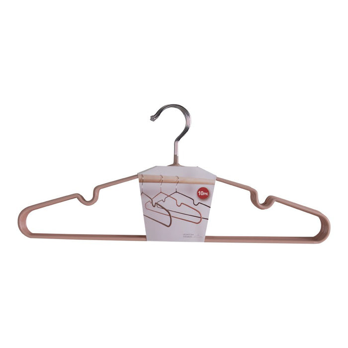 Mass Hangers - Cintres en métal avec revêtement rose S/10