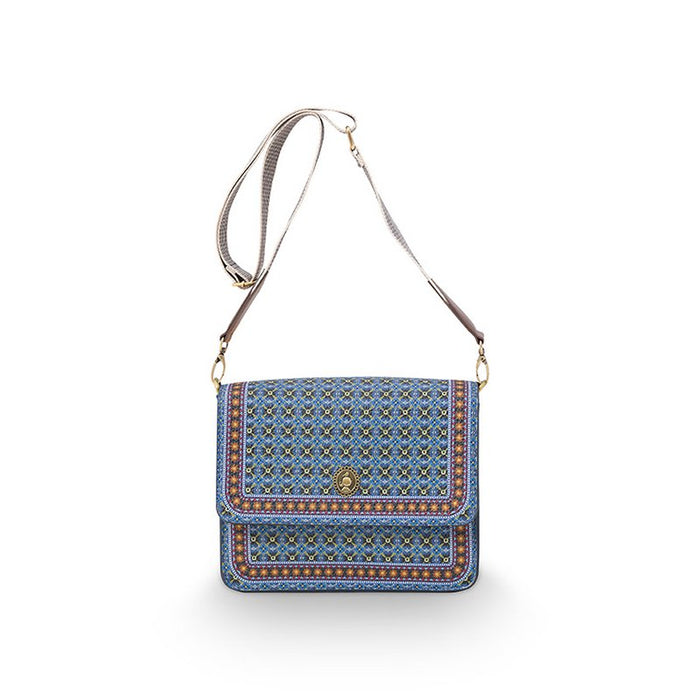 Cross Body Flap Small Clover Blue 19x6x16cm